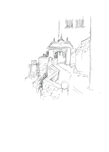 Ronda street scene. Illustration for Casita 26 by Virgínia Jiménez Perez
